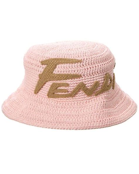 pink fendi bucket hat|fendi fuzzy bucket hat.